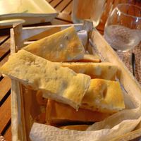 Home made focaccia at Home Restaurant da Susanna in Teramo