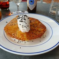 Apple gyoza (dessert) at AYA Nijmegen in Nijmegen