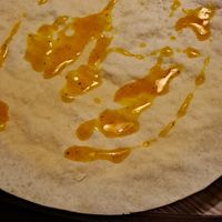 Papadoms with mango chutney at Rangoli in Prague