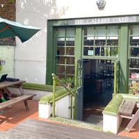 Front garden  at The Gallery Cafe in East London