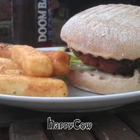 Vegan Burger & Chips at The Gallery Cafe in East London