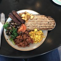 Very delicious vegan full english breakfast  at The Gallery Cafe in East London