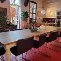Indoor seating  at St.Croix-huset Vegetarkafé in Fredrikstad