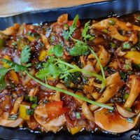 Spicy tofu with bell peper at Quán Chay An in Can Tho