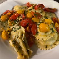 Panciotto Vegano with vegan ricotta, vegetables, tomato, and basil.  at In Piazzetta in Monopoli