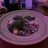 vegan rigatoni tartufo  at Miles Cala Millor in Mallorca