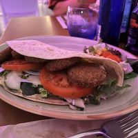 vegan falafel wrap  at Miles Cala Millor in Mallorca