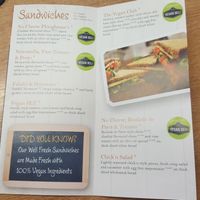 A Delicious Lunch menu - completely vegan, fresh and available in store in the fridges. So much choice! at Food For Living in Dartford