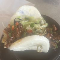 Vegan chicken bun  at Mason's Dumpling Shop in Boulder