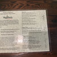 Menu 1  at VegiOasis in Huntington Beach