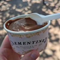 Coconut chocolate fudge ice cream at Clementine's Naughty & Nice Creamery in Kirkwood
