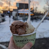 Peanut butter cup and cashew caramel #Veganuary at Clementine's Naughty & Nice Creamery in Kirkwood