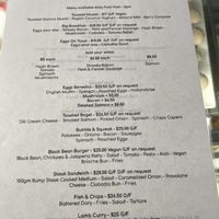 Menu  at Hamilton Gardens Cafe in Hamilton