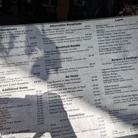 Menu at Mumms Cafe in Portsmouth