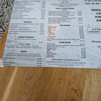 Menu at Mumms Cafe in Portsmouth