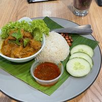 Meatless NLemak Rendang and iced lemon tea  at Kakatoo - Sungei Wang Plaza in Kuala Lumpur