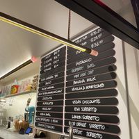 The menu  at Pidapipo in Melbourne