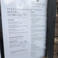 Vegetarian and vegan menu at The Woodside in Doune