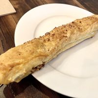 Vegan sausage roll at Timeless Coffee Roasters and Bakery in Oakland