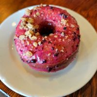 Blueberry donut at Timeless Coffee Roasters and Bakery in Oakland