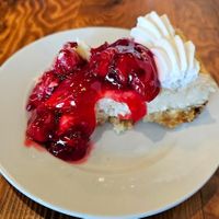Cherry cheesecake at Timeless Coffee Roasters and Bakery in Oakland