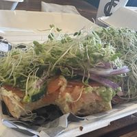 🍅🥯🌱🥒🥑😋😋😋  at Timeless Coffee Roasters and Bakery in Oakland