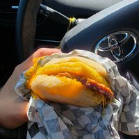 breakfast sandwich at Timeless Coffee Roasters and Bakery in Oakland