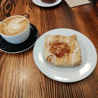 Apple danish and peppermint mocha at Timeless Coffee Roasters and Bakery in Oakland