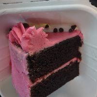Choc raspberry cake at Timeless Coffee Roasters and Bakery in Oakland