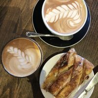 Coffee, Hot Chocolate & Apple Danish at Timeless Coffee Roasters and Bakery in Oakland