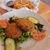 Falafel and fries at The Blue Duck in New London