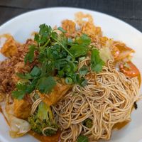 Tofu, bami noodles, Massaman at Better than Hungry in Brussels