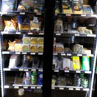 Vegan cheeses at Aujourd'hui Demain Concept Store in Paris