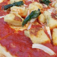 Grandma's pizza without cheese (not sure if vegan!)  at Cactus in Penida Island