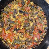 Vegan paella  at Restaurant Fermins in Barcelona