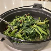 Clay pot spiced greens  at Jia Yi Dao in Taiping
