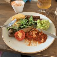 Vegan reef break breakfastt  at West Farm in Southerndown