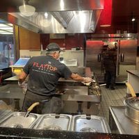 Cooking about to begin   at Flat Top Grill - The Loop in Chicago