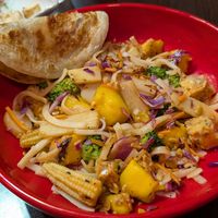 Roti comes with your meal at Flat Top Grill - The Loop in Chicago