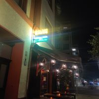 Outside of the restaurant at Golden Ginkgo  in Berlin