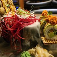 I can't recall the names of these menu items, but I got a 4pc and 6pc roll... presentation is everything! at Golden Ginkgo  in Berlin