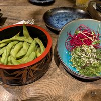 Edamame (11) and wakame (12) at Golden Ginkgo  in Berlin