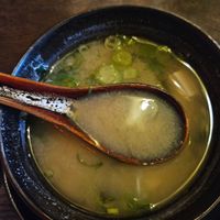 Miso soup at Golden Ginkgo  in Berlin