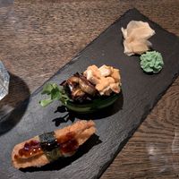 Seitan Nigiri: 3.5/5 and Aubergine tofu Nigiri: 4.5/5 at Golden Ginkgo  in Berlin
