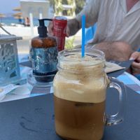 Almond milk frappe  at Sweet & Salt in Kos