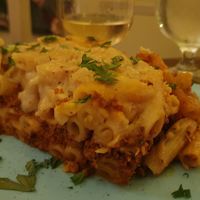 Pastitsio at Los V in Athens