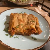 Caneloni with minced ‘meat’   at Los V in Athens