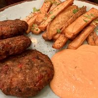 Eggplant patties  at Los V in Athens