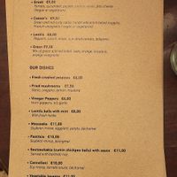 Menu - Oct 2025 at Los V in Athens