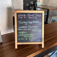 Soup board  at Eat in Springfield
